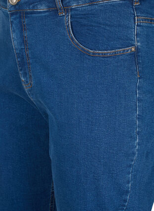 Zizzifashion Cropped Vera jeans with straight fit, Blue Denim, Packshot image number 2