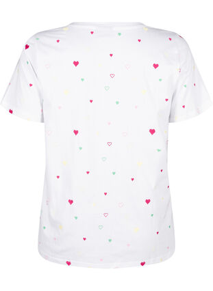 Zizzifashion Organic cotton T-shirt with lemons, White Heart Emb., Packshot image number 1