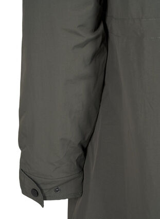 Zizzifashion Parka coat with hood and adjustable waist, Black Olive, Packshot image number 4