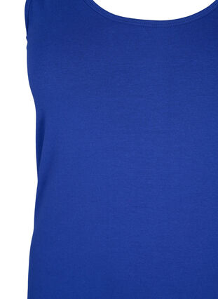 Zizzifashion Solid color basic top in cotton, Sodalite Blue, Packshot image number 2