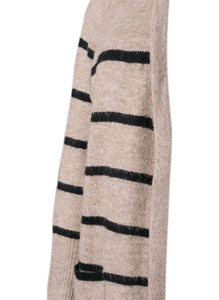 Zizzifashion Striped knit cardigan, Simply Taupe Mel., Packshot image number 2