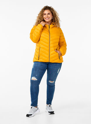 Zizzifashion Lightweight jacket with hood, Golden Orange, Model image number 2