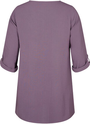 Zizzifashion A-shape tunic with 3/4 sleeves, Vintage Violet, Packshot image number 1