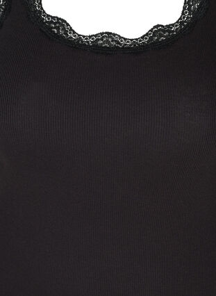 Zizzifashion Top with lace trim, Black, Packshot image number 2