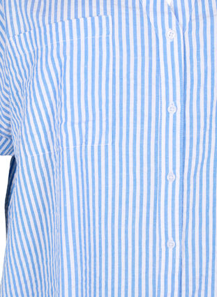Zizzifashion Striped shirt with chest pockets, Light Blue Stripe , Packshot image number 2