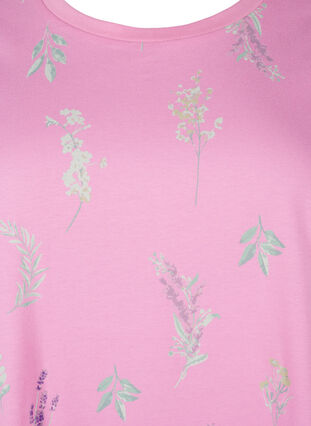 Zizzifashion Organic cotton T-shirt with floral print, Rosebloom W. Flower, Packshot image number 2