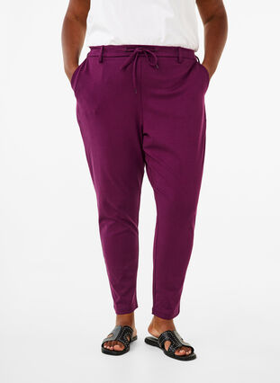 Zizzifashion Cropped Maddison trousers, Potent Purple, Model image number 2