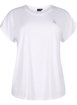 Zizzifashion Short-sleeved workout t-shirt, Bright White, Packshot image number 0