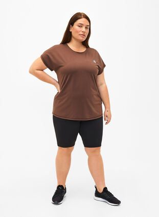 Zizzifashion Short-sleeved training t-shirt, Chocolate Martini, Model image number 2