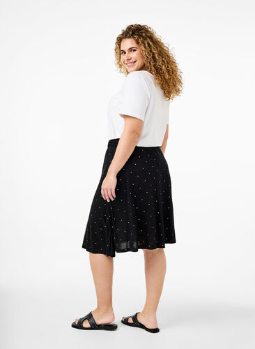 Zizzifashion 2-pack skirt in viscose, Black / Black W. dot, Model image number 1