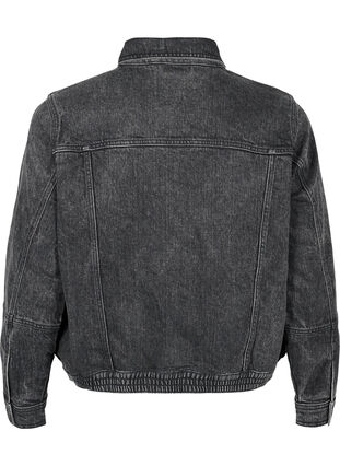 Zizzifashion Denim jacket with hidden zip, Dark Grey Denim, Packshot image number 1