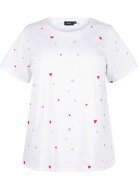 Organic cotton T-shirt with hearts