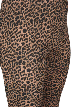 Zizzifashion Viscose leggings with leopard print, DARK LEO AOP, Packshot image number 2