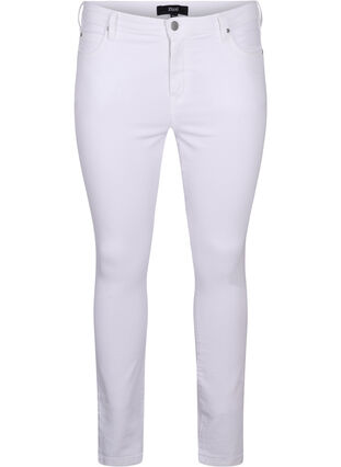 Zizzifashion High-waisted super slim Amy jeans , White, Packshot image number 0