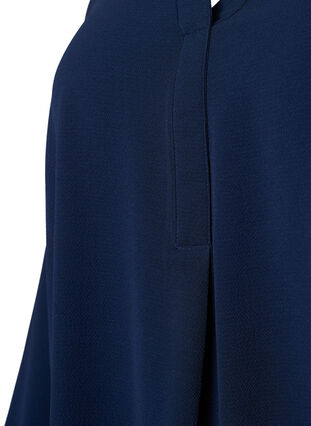 Zizzifashion Long-sleeved V-neck dress, Navy, Packshot image number 2