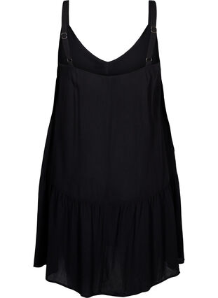 Zizzifashion Viscose summer dress with straps, Black, Packshot image number 1