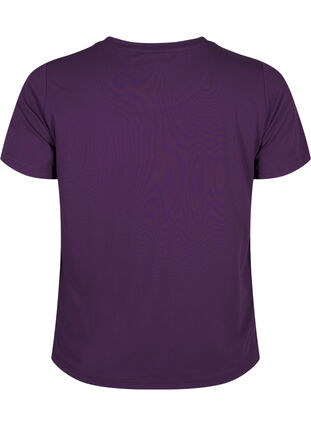 Zizzifashion Slim fit training T-shirt with round neck, Purple Pennant, Packshot image number 1