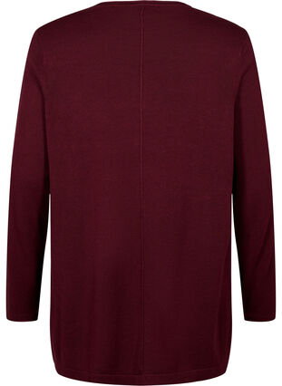 Zizzifashion Knitted blouse in cotton-viscose blend, Port Royal, Packshot image number 1