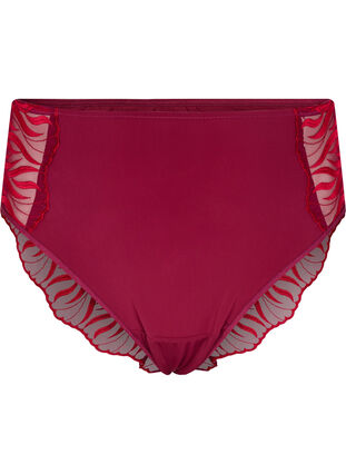 Zizzifashion Tai briefs with embroidery and regular waist, Rhododendron, Packshot image number 0