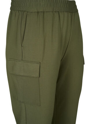 Zizzifashion Cargo trousers with elastic waist, Forest Night, Packshot image number 2