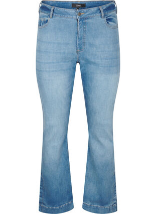 Zizzifashion Bootcut jeans with slit, Blue Denim, Packshot image number 0