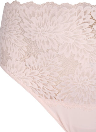 Zizzifashion Lace g-string with high waist, Peach Blush, Packshot image number 2