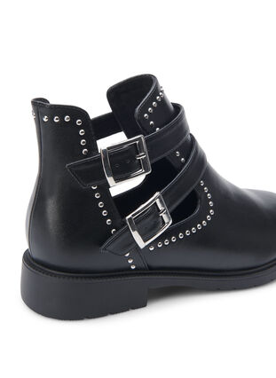 Zizzifashion Wide fit - Ankle boots with studs, Black, Packshot image number 3