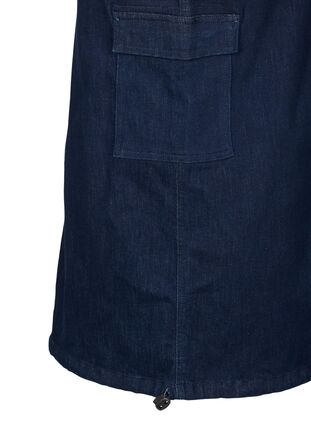 Zizzifashion Denim maxi skirt, Dark Blue Denim, Packshot image number 2