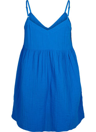 Zizzifashion Cotton beach dress with narrow straps, Victoria blue, Packshot image number 1