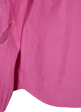 Zizzifashion Blouse in TENCEL™ Modal with embroidery details, Phlox Pink, Packshot image number 4