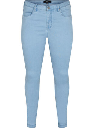 Zizzifashion Super slim Amy jeans with high waist, Ex Lt Blue, Packshot image number 0