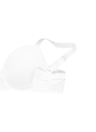 Zizzifashion Moulded bra with mesh, Bright White, Packshot image number 3