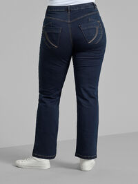 Regular fit Gemma jeans with a high waist, Blue denim, Model