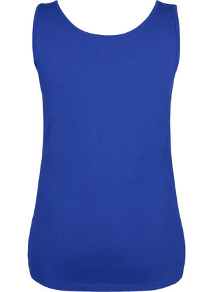 Zizzifashion Solid color basic top in cotton, Sodalite Blue, Packshot image number 1