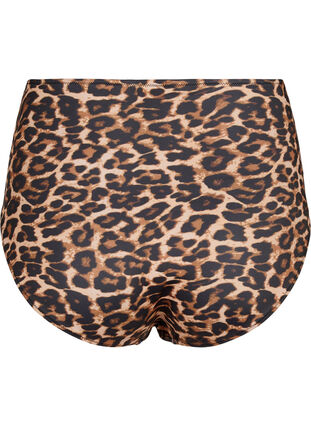 Zizzifashion High waisted leopard print bikini bottom, Leopard Print, Packshot image number 1