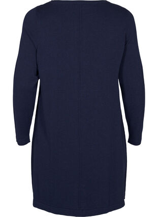 Zizzifashion Knitted dress in cotton-viscose blend, Naval Academy, Packshot image number 1