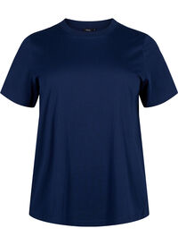 Basic cotton T-shirt with round neck