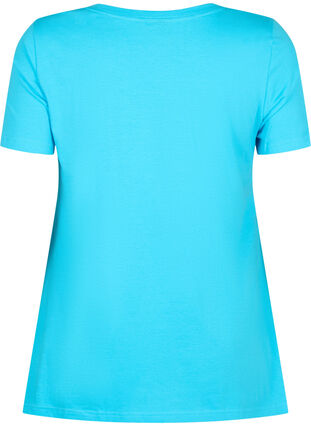 Zizzifashion Cotton t-shirt with short sleeves, Blue Atoll W. Be, Packshot image number 1