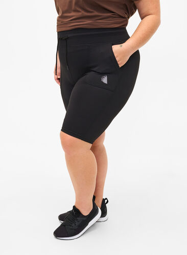 Zizzifashion Tight-fitting training shorts with pockets, Black, Model image number 0