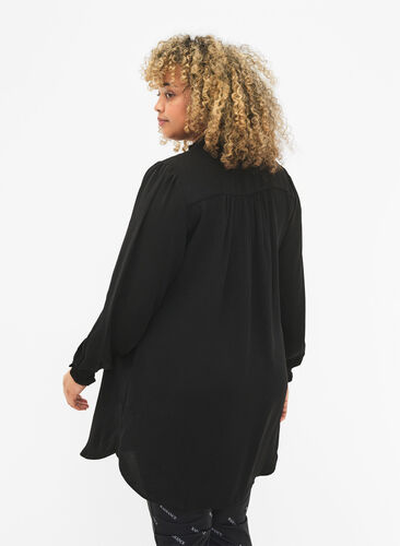 Zizzifashion Tunic with smock, Black, Model image number 1