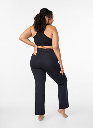 Zizzifashion Flared workout bottoms, Black, Model image number 1