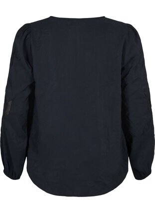 Zizzifashion Blouse with TENCEL™ Modal with embroidery details, Black, Packshot image number 1