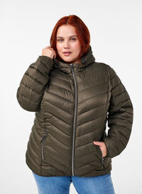 Lightweight jacket with hood, Beluga, Model