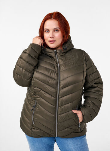 Zizzifashion Lightweight jacket with hood, Beluga, Model image number 0