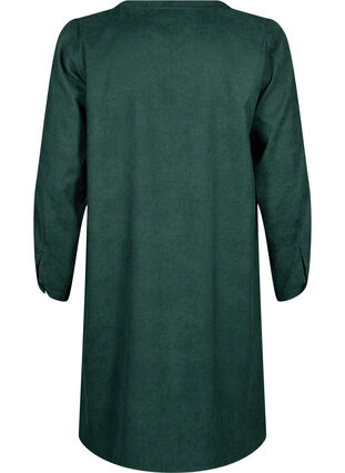 Zizzifashion Velvet dress with a zip detail, Posy Green, Packshot image number 1