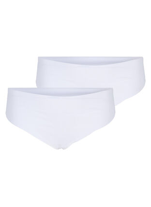 Zizzifashion 2-pack seamless g-string, Bright White, Packshot image number 0