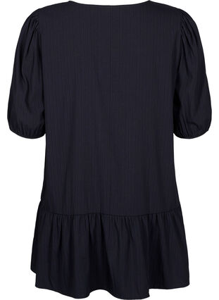 Zizzifashion Tunic in viscose with ties, Black, Packshot image number 1