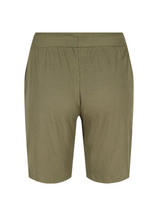 Zizzifashion Loose shorts with ribbed texture, Ivy Green, Packshot image number 1