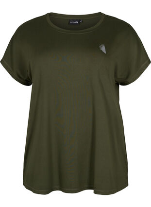 Zizzifashion Short-sleeved workout t-shirt, Forest Night, Packshot image number 0