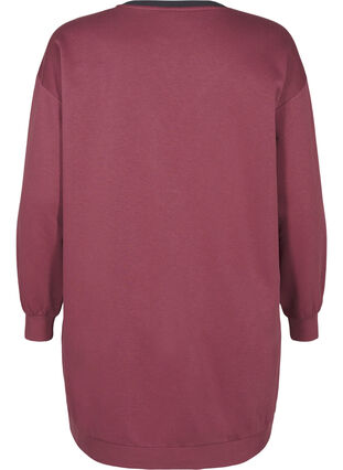 Zizzifashion Long sweatshirt with colourblock, Rose B. Color Block, Packshot image number 1